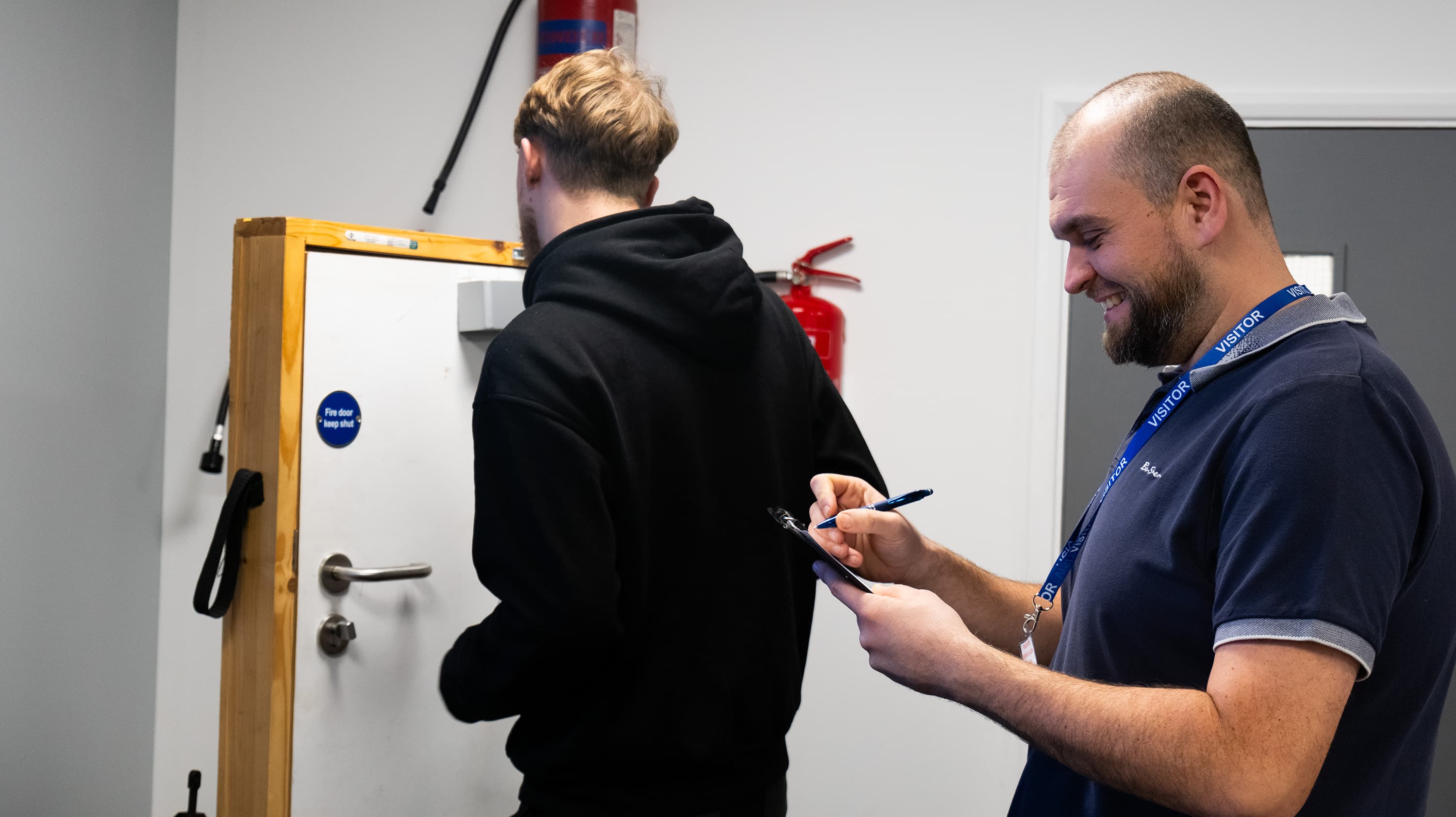 Fire door course in progress